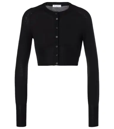 Alaïa Alaïa Cropped wool-blend cardigan | Thumbnail 1