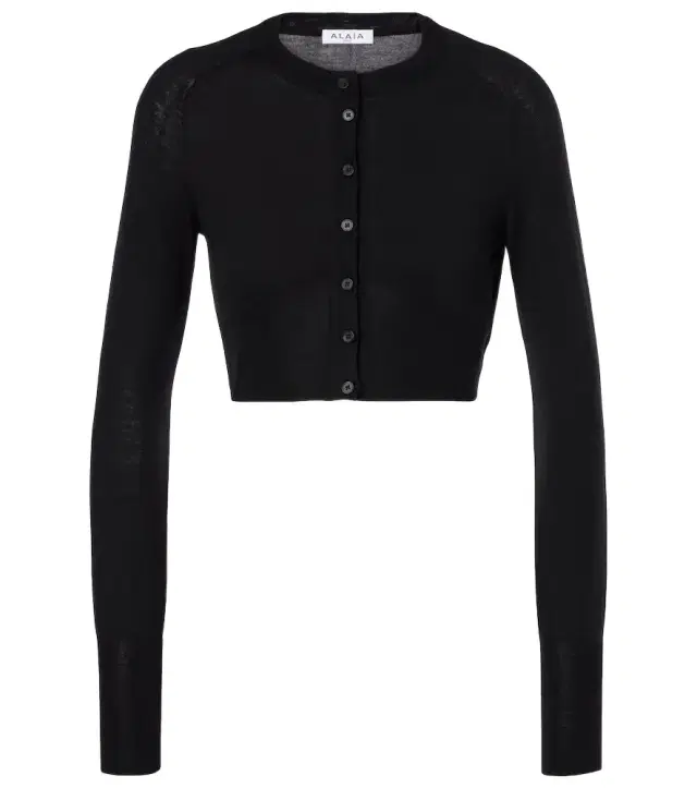 Alaia Alaïa Cropped wool-blend cardigan