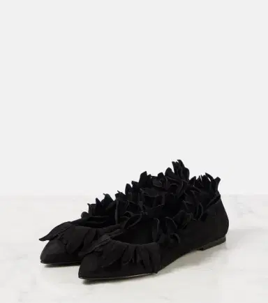 Alaïa Alaïa Petal suede ballet flats | Thumbnail 3
