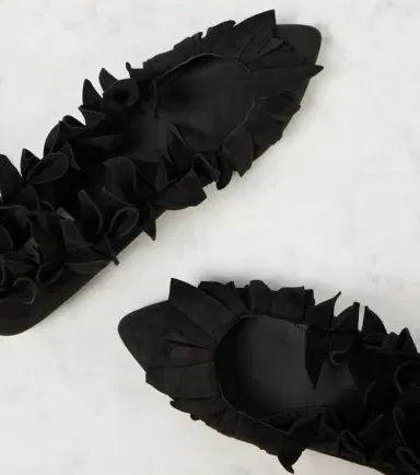Alaïa Alaïa Petal suede ballet flats | Thumbnail 4
