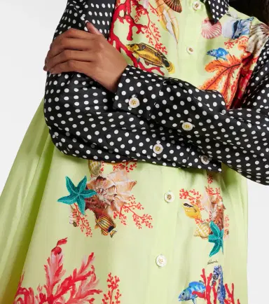 Dolce & Gabbana Capri printed silk satin shirt dress | Thumbnail 2