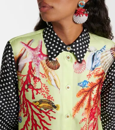 Dolce & Gabbana Capri printed silk satin shirt dress | Thumbnail 4