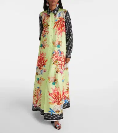 Dolce & Gabbana Capri printed silk satin shirt dress | Thumbnail 5