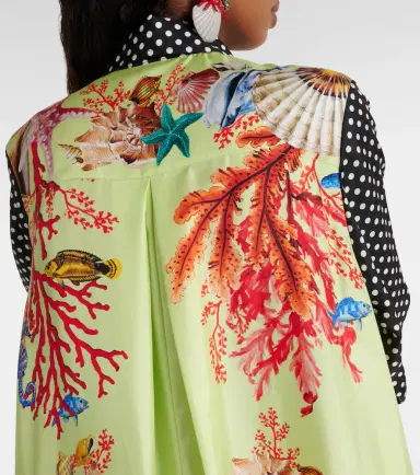 Dolce & Gabbana Capri printed silk satin shirt dress | Thumbnail 6