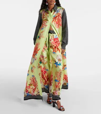 Dolce & Gabbana Capri printed silk satin shirt dress | Thumbnail 8