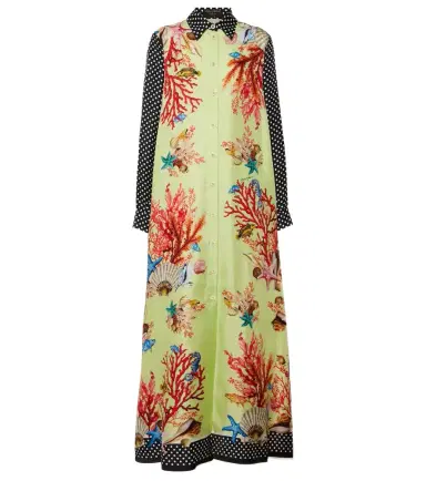 Dolce & Gabbana Capri printed silk satin shirt dress | Thumbnail 1