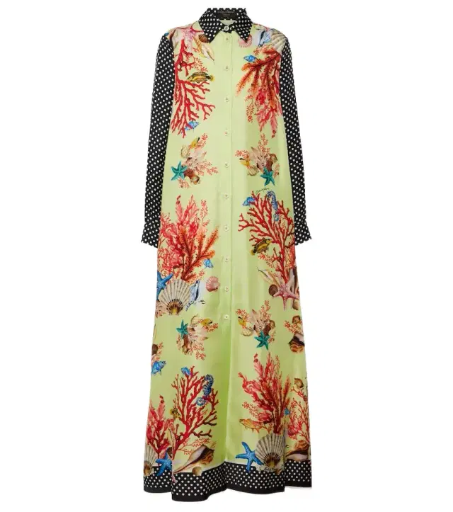 Dolce & Gabbana Capri printed silk satin shirt dress