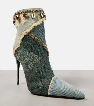 Dolce & Gabbana Embellished denim ankle boots | Thumbnail 3