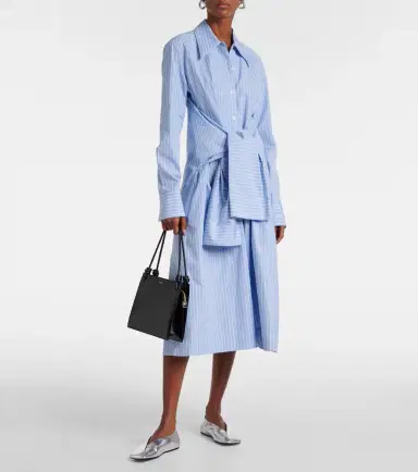 Jil Sander Pinstripe cotton shirt dress | Thumbnail 2