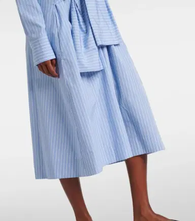 Jil Sander Pinstripe cotton shirt dress | Thumbnail 4