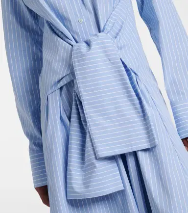 Jil Sander Pinstripe cotton shirt dress | Thumbnail 6