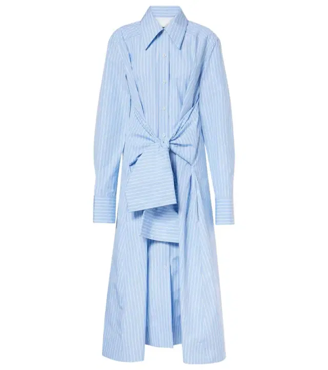 Jil Sander Pinstripe cotton shirt dress
