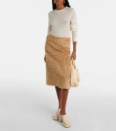 Jil Sander Mohair and cotton skirt | Thumbnail 2