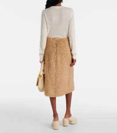 Jil Sander Mohair and cotton skirt | Thumbnail 4