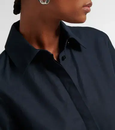 Jil Sander Gathered cotton poplin shirt dress | Thumbnail 2