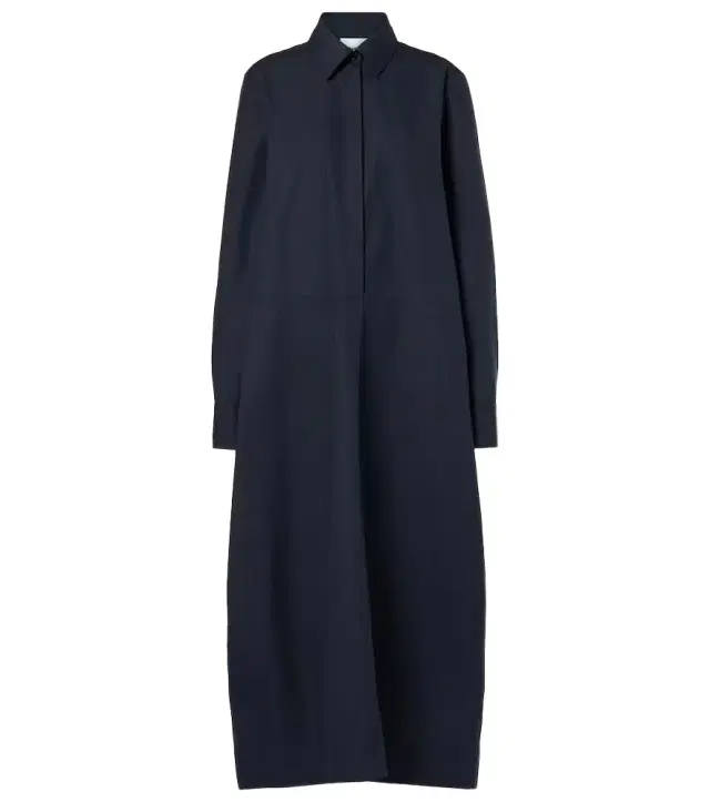 Jil Sander Gathered cotton poplin shirt dress