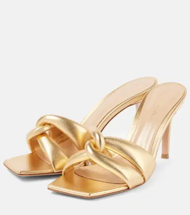 Gianvito Rossi Amour 85 metallic leather mules | Thumbnail 2