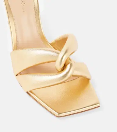 Gianvito Rossi Amour 85 metallic leather mules | Thumbnail 3