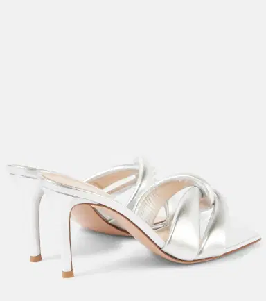 Gianvito Rossi Amour 90 metallic leather mules | Thumbnail 3