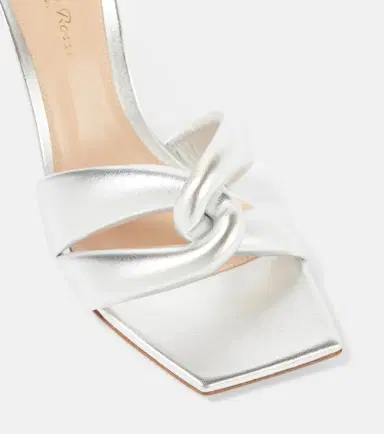 Gianvito Rossi Amour 90 metallic leather mules | Thumbnail 4