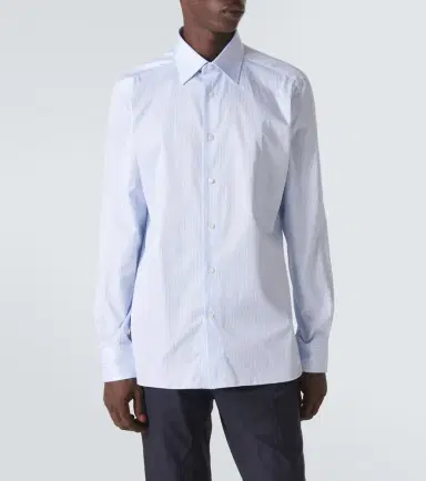 Zegna Trofeo striped cotton shirt | Thumbnail 5 Zegna Trofeo striped cotton shirt | Thumbnail 5