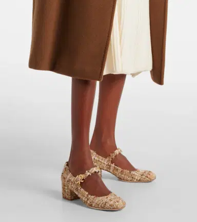 Gianvito Rossi Mary Ribbon 45 bouclé Mary Jane pumps | Thumbnail 6