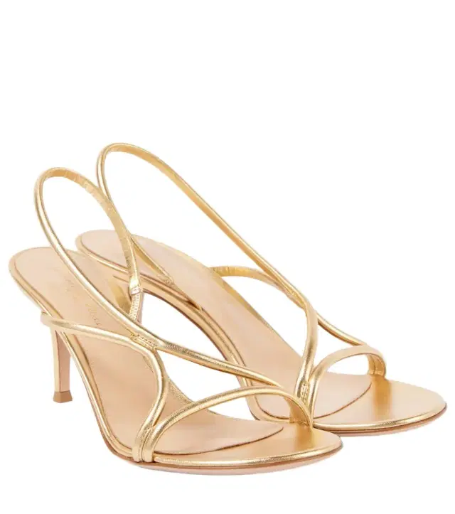 Gianvito Rossi Metallic leather sandals