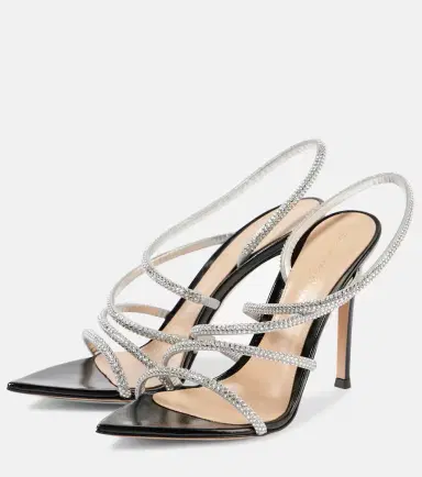 Gianvito Rossi Crystal Ettie leather sandals | Thumbnail 3