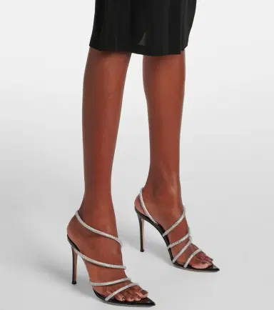 Gianvito Rossi Crystal Ettie leather sandals | Thumbnail 6