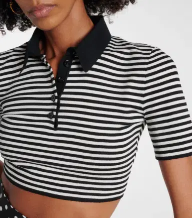 Dolce & Gabbana Cropped wool polo shirt | Thumbnail 3