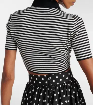 Dolce & Gabbana Cropped wool polo shirt | Thumbnail 6