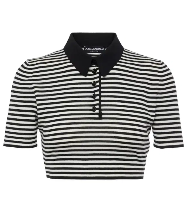 Dolce & Gabbana Cropped wool polo shirt