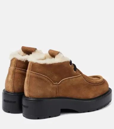 Miu Miu Chunky shearling-trimmed leather flats | Thumbnail 4 Miu Miu Chunky shearling-trimmed leather flats | Thumbnail 4