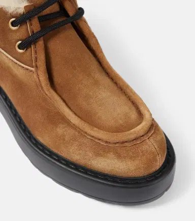 Miu Miu Chunky shearling-trimmed leather flats | Thumbnail 5 Miu Miu Chunky shearling-trimmed leather flats | Thumbnail 5
