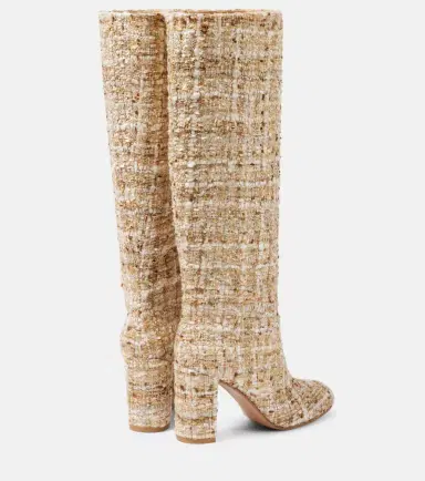 Gianvito Rossi Bouclé knee-high boots | Thumbnail 4