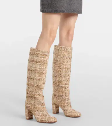 Gianvito Rossi Bouclé knee-high boots | Thumbnail 5