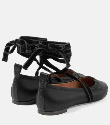 Malone Souliers Spencer satin ballet flats | Thumbnail 2