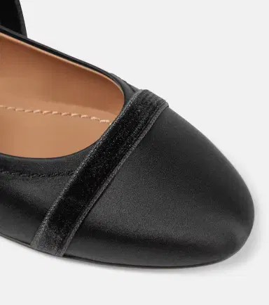 Malone Souliers Spencer satin ballet flats | Thumbnail 3