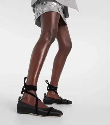 Malone Souliers Spencer satin ballet flats | Thumbnail 6