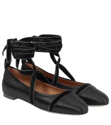 Malone Souliers Spencer satin ballet flats | Thumbnail 1