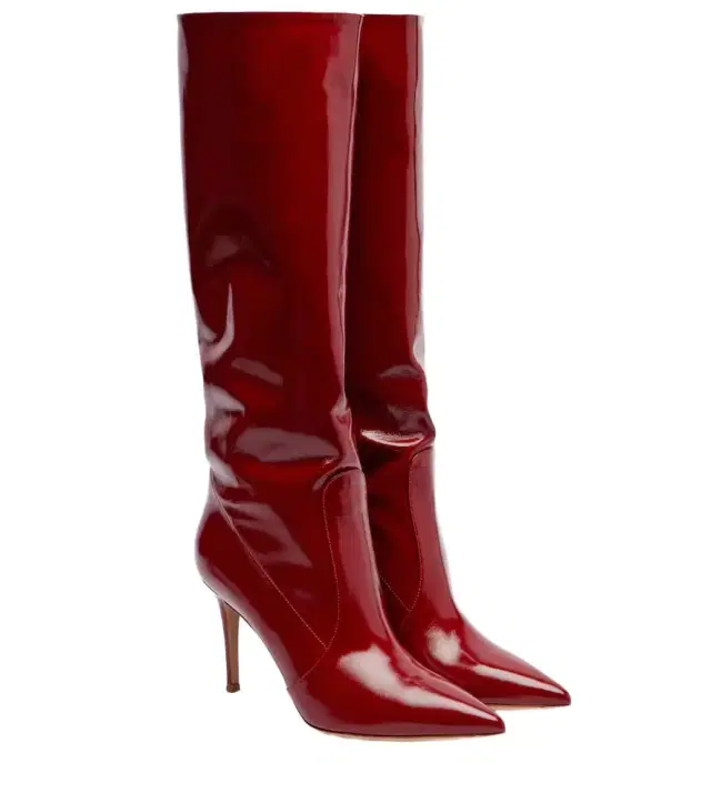 Gianvito Rossi Hansen 85 patent leather knee-high boots