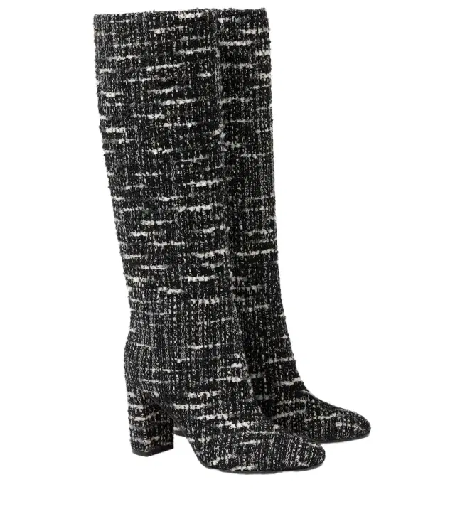 Gianvito Rossi Bouclé knee-high boots