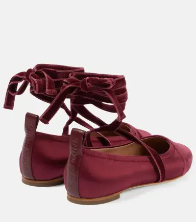 Malone Souliers Spencer satin ballet flats | Thumbnail 4