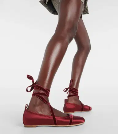 Malone Souliers Spencer satin ballet flats | Thumbnail 5