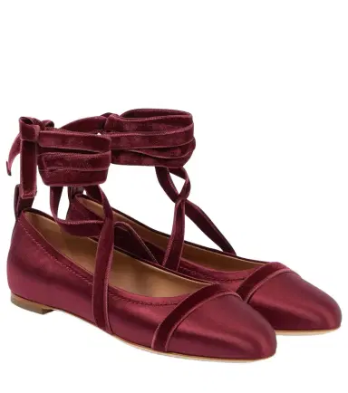 Malone Souliers Spencer satin ballet flats | Thumbnail 1