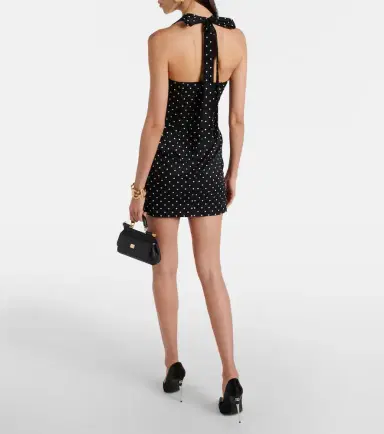 Dolce & Gabbana Polka-dot cotton-blend drill corset dress | Thumbnail 2