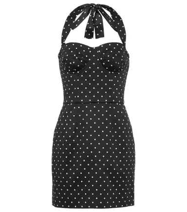 Dolce & Gabbana Polka-dot cotton-blend drill corset dress | Thumbnail 1