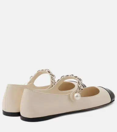 Miu Miu Chain-detail leather Mary Jane flats | Thumbnail 3