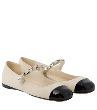 Miu Miu Chain-detail leather Mary Jane flats | Thumbnail 1