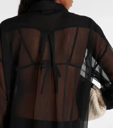 JADE SWIM Mika mesh shirt dress | Thumbnail 2